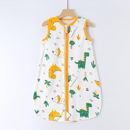 Saquitos/sacos Sin Mangas Tog 0.5 Verano Algodon Dinosaurios Verde Amarillo 84cms