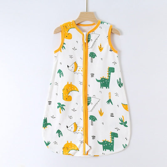 Saquitos/sacos Sin Mangas Tog 0.5 Verano Algodon Dinosaurios Verde Amarillo 76cms