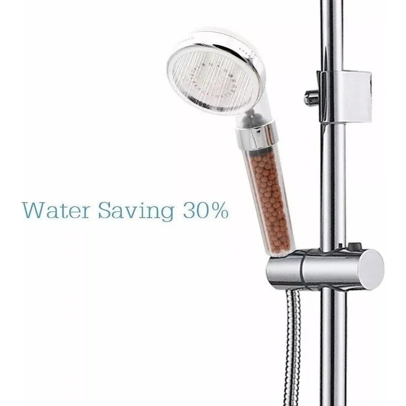 2 X Cabezal Ducha Teléfono Mango Filtro Ahorro Agua Purific Transparente