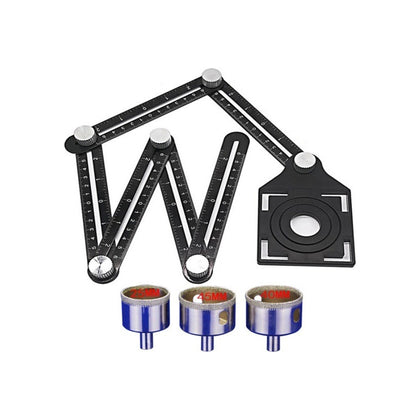 Escuadra Plegable Para Ceramica + 3 Brocas Diamantadas