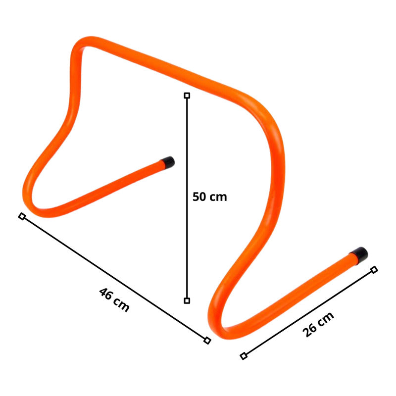 Pack 5 Vallas Salto Obstáculos Agilidad Coordinación 50cm Naranjo