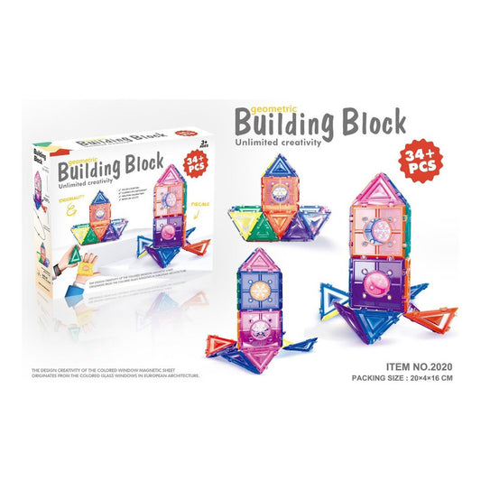 Juego De Construccion Bloques Magnetico 34pcs Importado  34