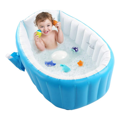 Tina Baño Bebe Inflable Portatil Bañera Plegable C/inflador