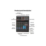 Mesa De Sonido Jiy-f4a 4 Dj Mp3 / Usb / Bluetooth / Canales