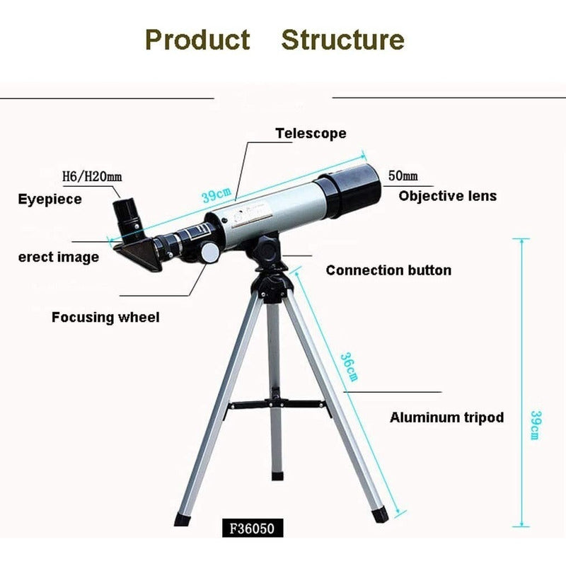Telescopio Astronómico Profesional Filtro Solar F36050 Color Gris