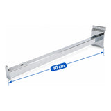 Gancho Recto Altmann 40 Cm Para Panel Ranurado X4 Plateado