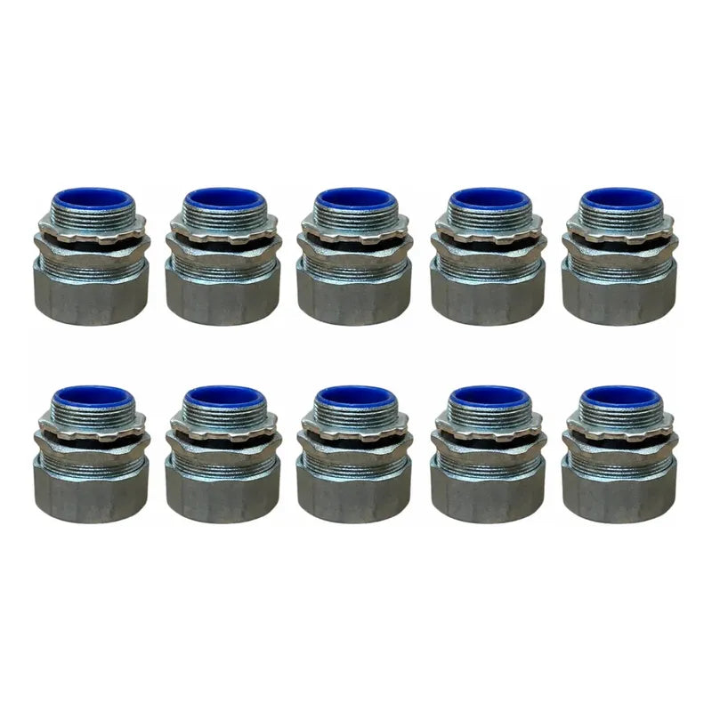 Conector Recto Para Flexible Metálico 32mm Pack 10 Unidades