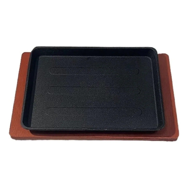 Plancha Rectangular  Altamann 19,5/14,5 Negro Liso