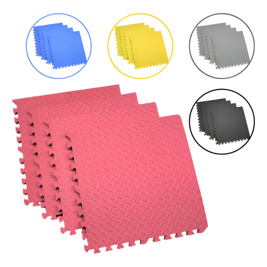 Pack X4 Tatami 60cmx60cmx2.5cm Alfombra Encastrable Goma Eva Rosa