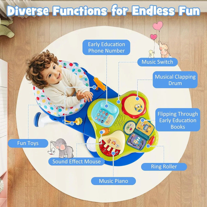 Centro De Actividad Para Bebés 3 En 1 Baby Joy Azul Azul