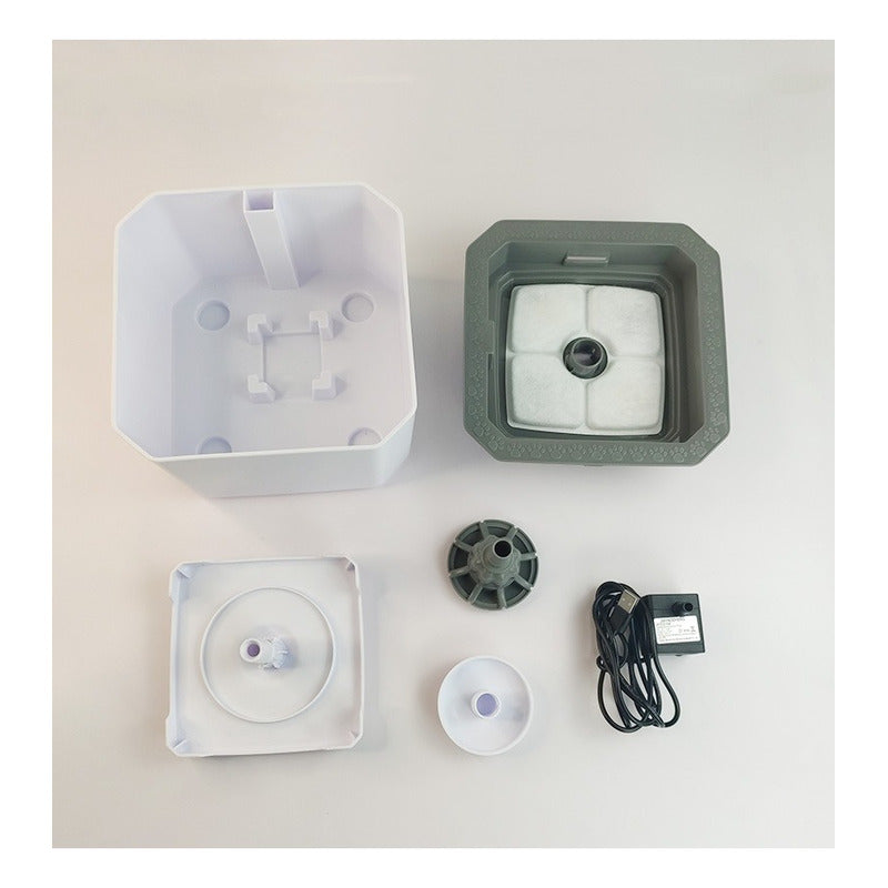 Dispensador De Agua Para Mascotas Electrico Gatos Perros Blanco