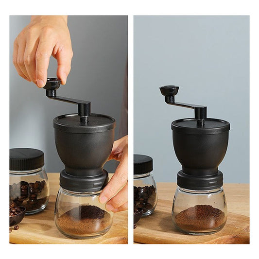 Molinillo De Café Moledor Manual De Granos + Recipiente Negro