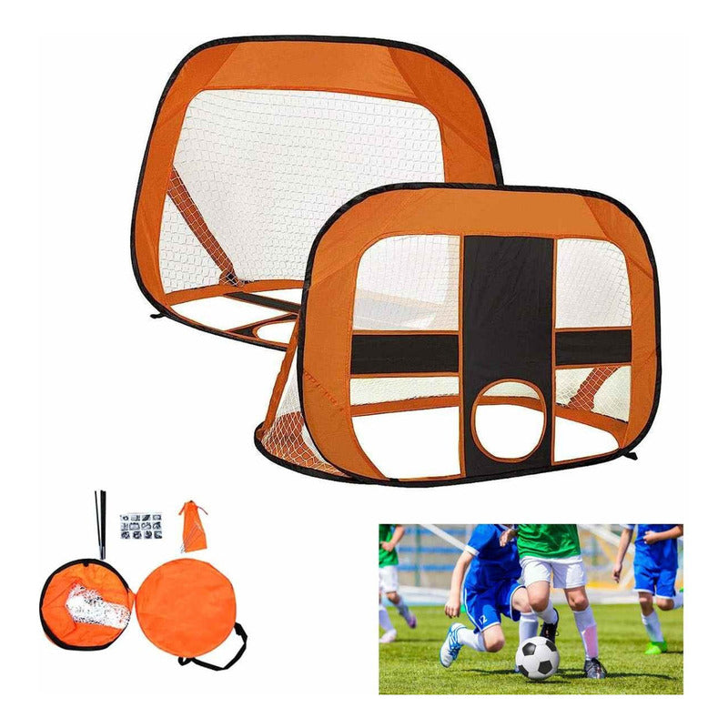 Red Para Arco De Futbol - 80cm X 115cm X 80cm Color Naranja Naranja