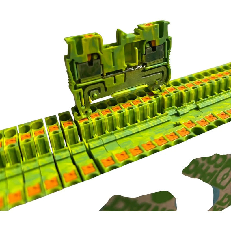 Bornera Tierra Phoenix Contact Pt 2,5-pe Caja 50u Verde