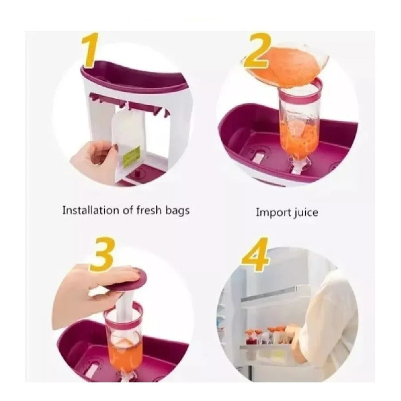 Dispensadora De Papilla Compota Con Bolsa Repuesto Bebe Niño