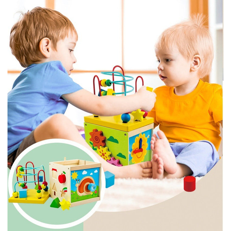Cubo Didáctico Montessori Juguete De Madera Bebe Infantil