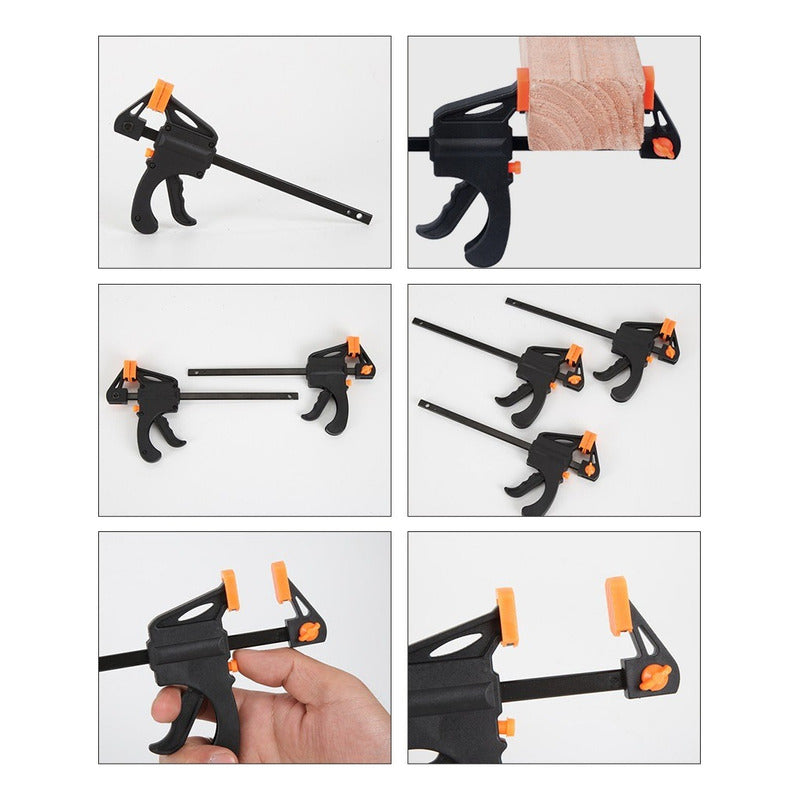 Pack 2 Prensa Rapida Madera 8 Pulgadas Sargento Carpinteria