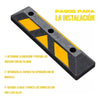 Tope De Estacionamiento 90x15x10 Cm Negro Amarillo Parking
