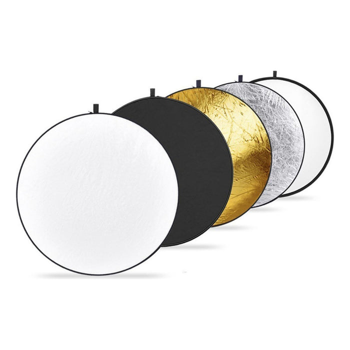 Pantalla Reflectora Fotografico 110cm 5 En 1 Más Bolso Impor Blanco/negro/dorado/plateado