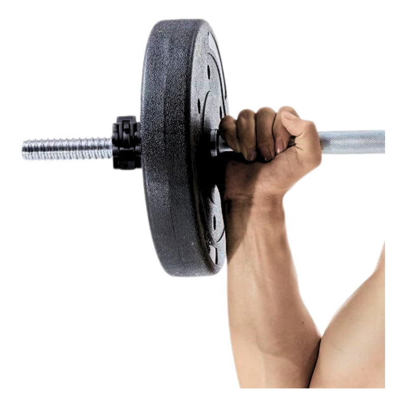 Set De 2 Disco Pvc 7.5kg C/u Preolímpico  Negro