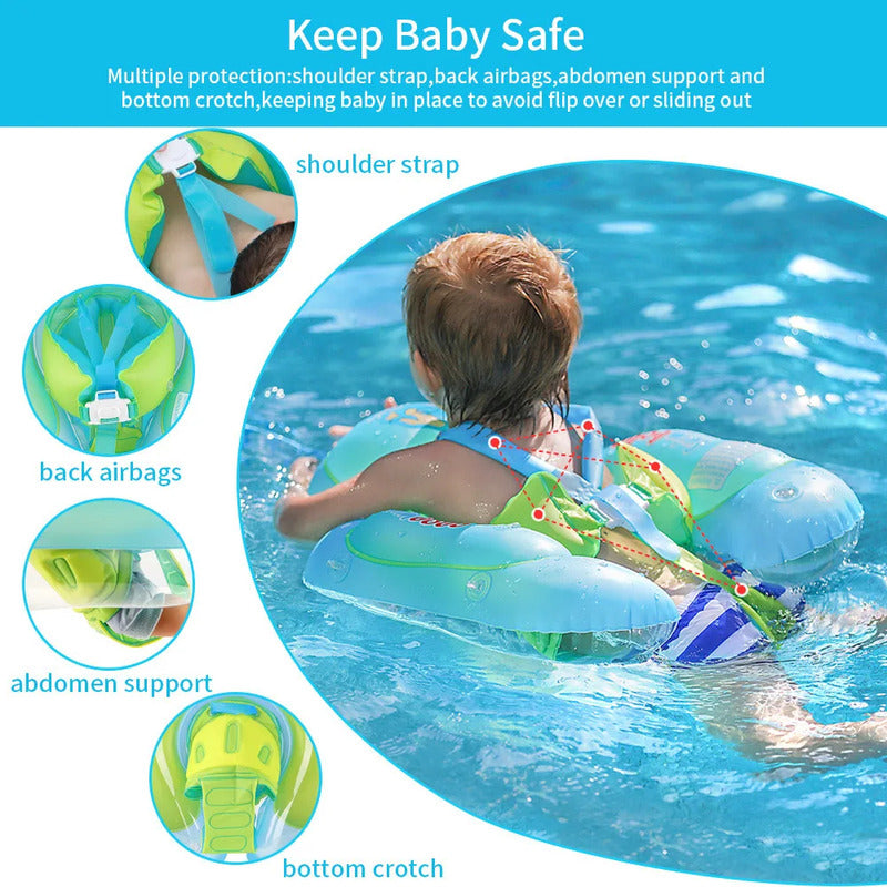 Flotador Inflable Niño O Bebe Sombrilla Anti Vuelco Importad