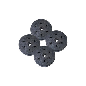 Set De 2 Disco Pvc 10kg C/u =20kg Preolímpico Importado Negro