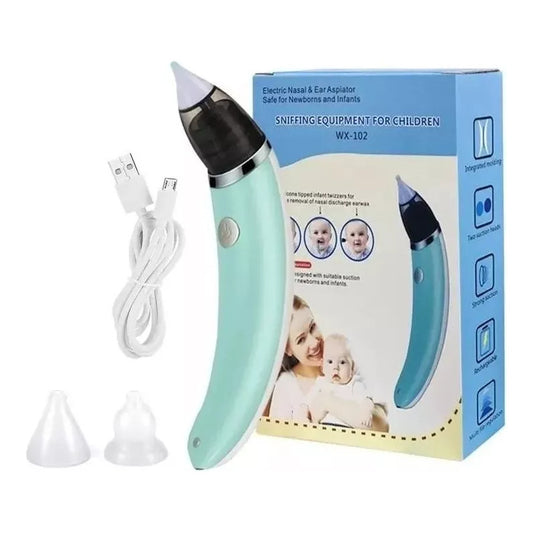 Aspirador Nasal Moco De Bebe Eléctrico Recargable Importado Celeste