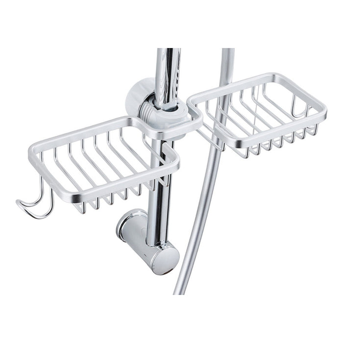 Rejilla Escurridor Esponja Doble Metalica Con Soporte  Gris