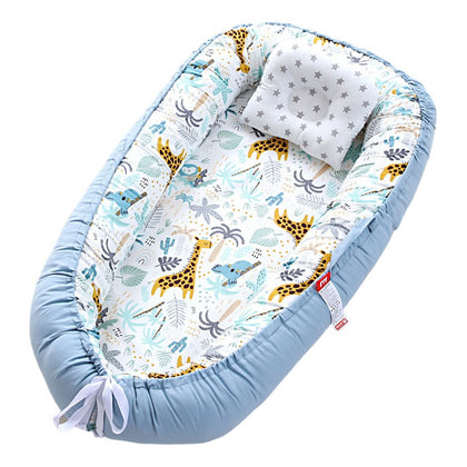 Cama Cojín Nido Colecho De Algodón + Almohada Reforzado Impo