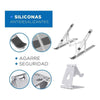 Soporte Portatil Aluminio Plegable Para Notebook Tablet Color Plateado Plateado