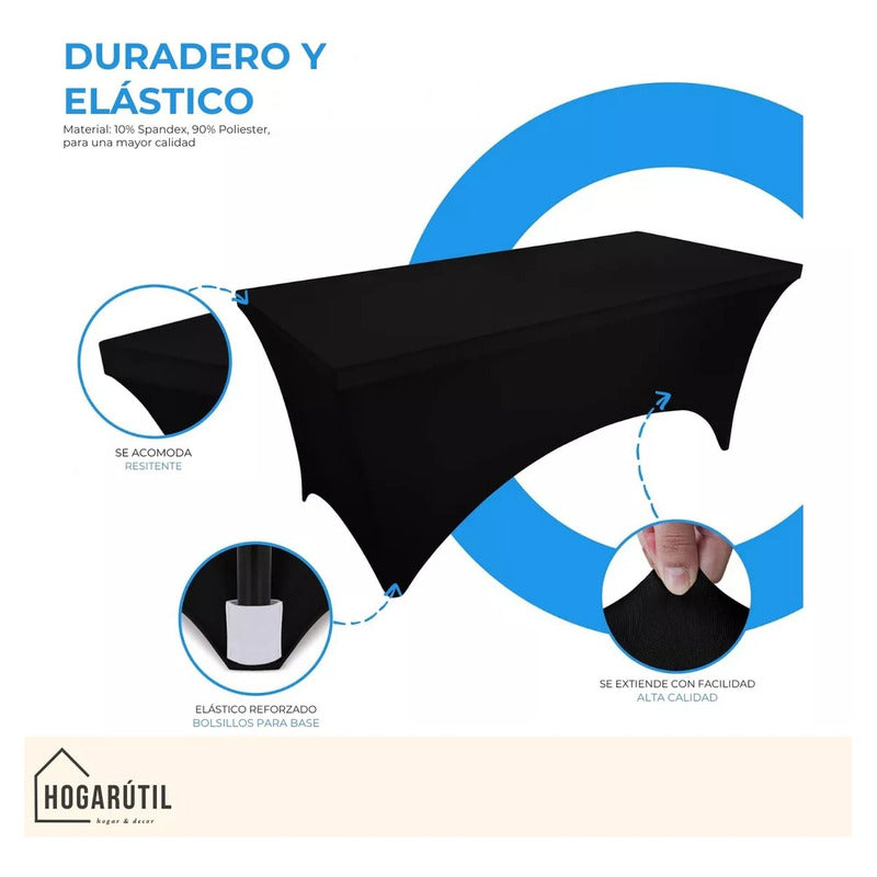 Funda Mantel Spandex para Mesa de Eventos 150x65x74cm