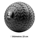 Balón Pelota Medicinal 2kg Para Entrenamiento Muscular /slam Negro