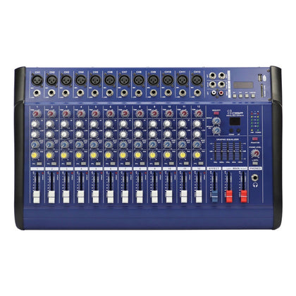 Consola Power Mixer De 12 Canales Usb Mp3 Player 500watts