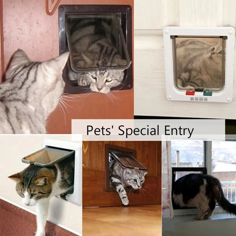Puerta Exterior Para Perro Gato Mascota Talla Xl Importada