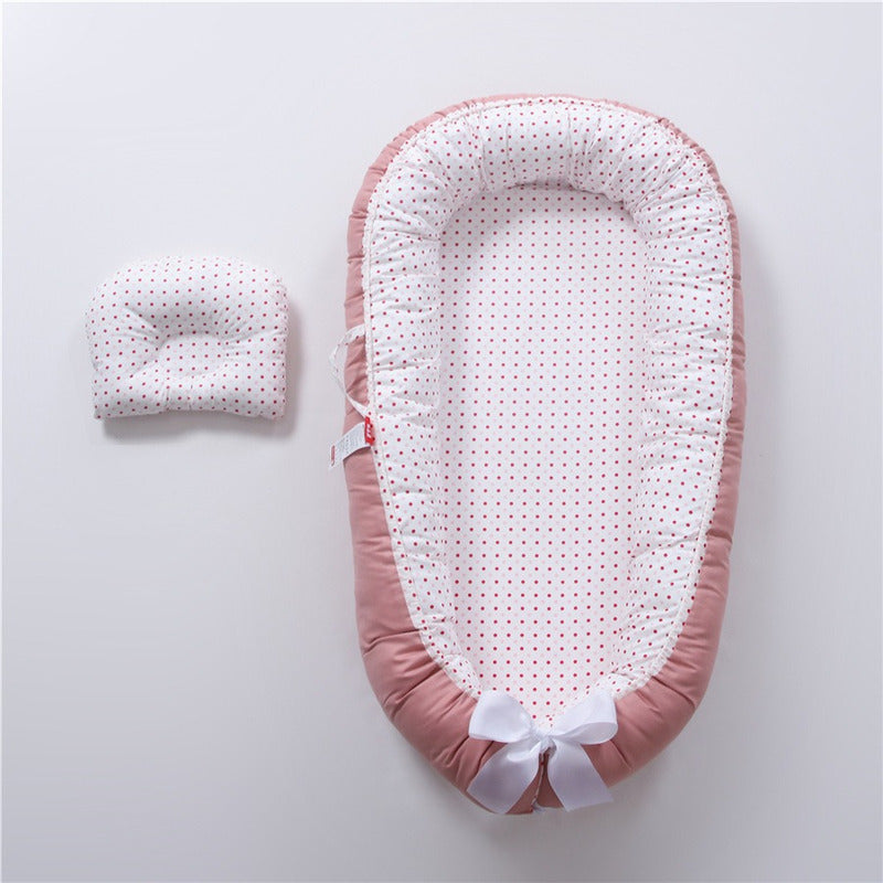 Cama Cojín Nido Colecho De Algodón + Almohada Reforzado Impo