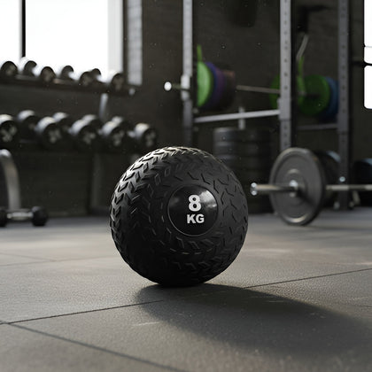 Balón Medicinal 8kg Para Entrenamiento Slam Ball / Crossfit Negro