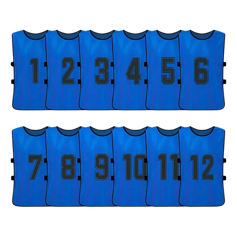 Set 12 Petos Numerados del 1 al 12 Altmann - Azul