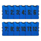 Petos Numerico Del 1 Al 12 Chaleco Deportivo Adultos Azul U