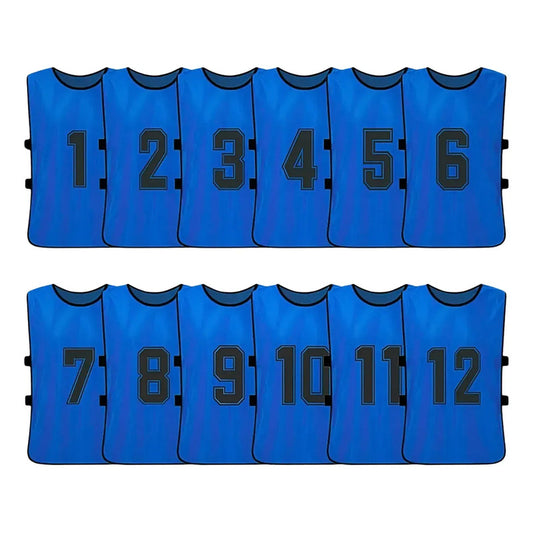 Petos Numerico Del 1 Al 12 Chaleco Deportivo Adultos Azul U