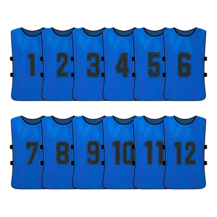 Petos Numerico Del 1 Al 12 Chaleco Deportivo Adultos Azul U