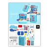 Maletín Hospital De Juguete 4 En 1 Con Accesorios Azul 34pcs Azul