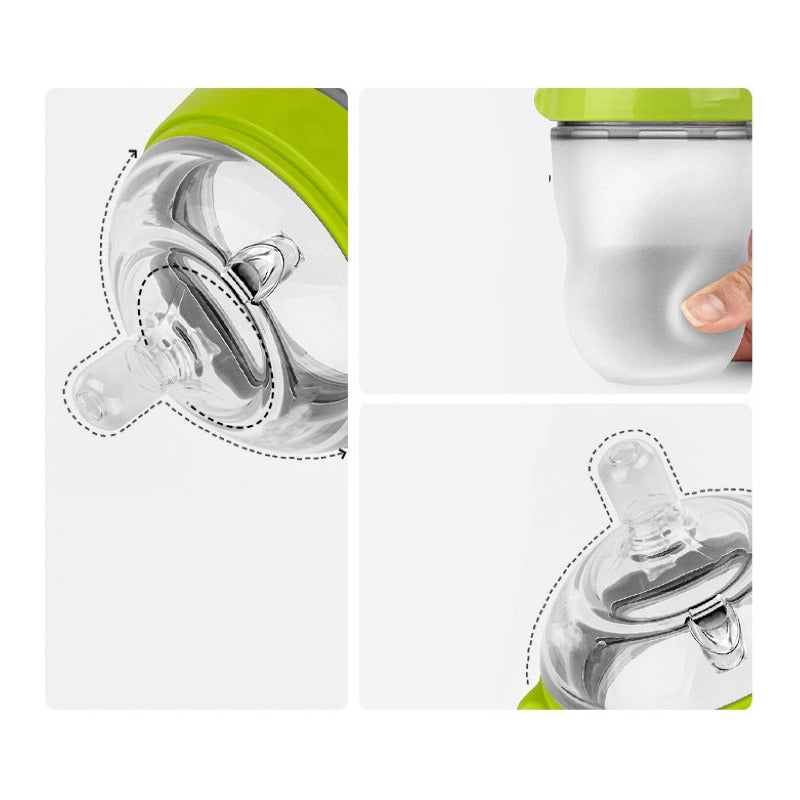 Mamadera Silicona 250cc Tipo Como Tomo Importada Bpa Free
