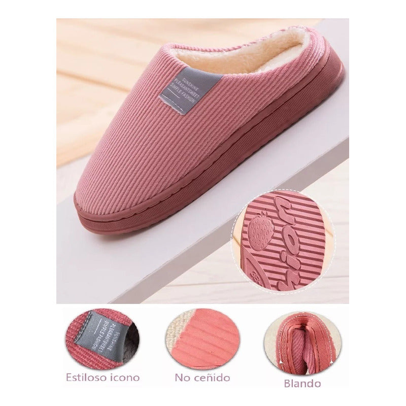 Pantuflas Peluche Mantener Caliente Suaves Y Cómodo Unisex