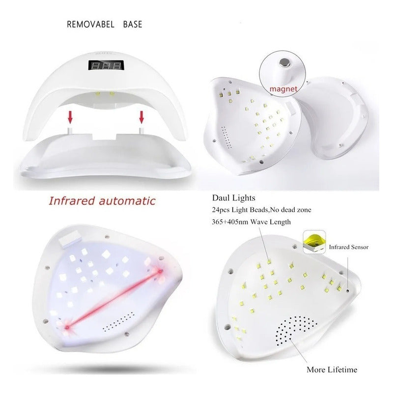 Secador Uña Uv Led Lampara Manicure Profesional 48w Importad