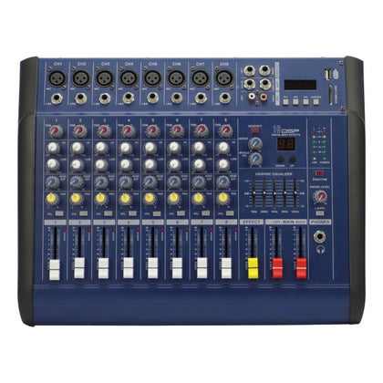 Consola Power Mixer De 8 Canales Usb Mp3 Player 500watts