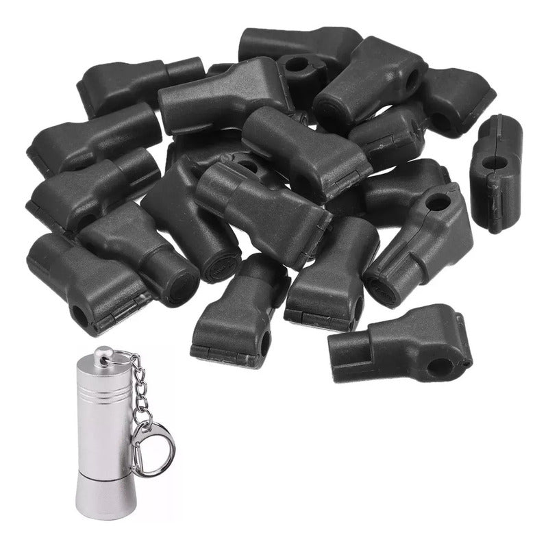 Pack 100 Seguros Candados Magneticos Gancheras 6mm + 1 Llave Seguro Negro Y 1 Llave
