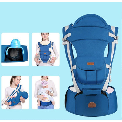 Mochila Portabebé 3 En 1 Ajustables Asiento Removible Import
