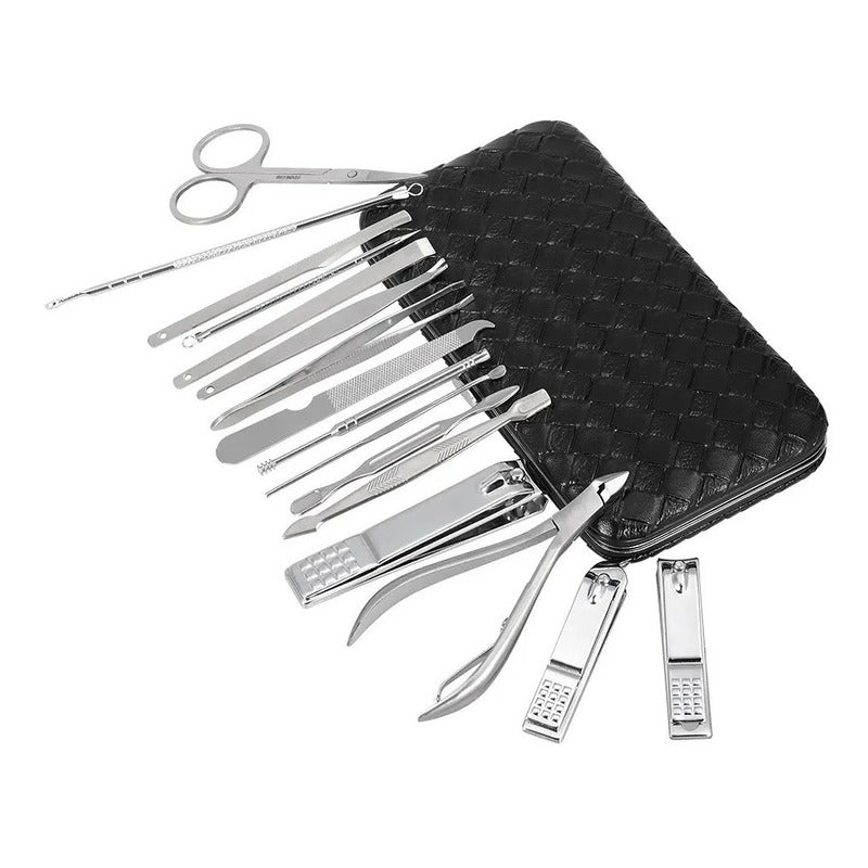 Set Manicure 16 Piezas Herramientas Para Uñas Pies Importada