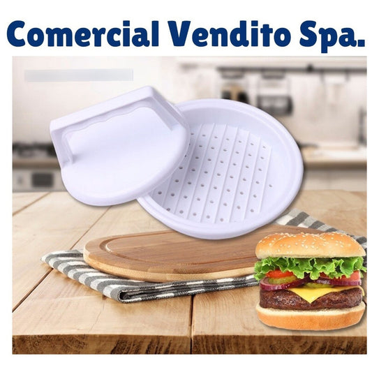 Molde Hamburguesa Preparar Prensa Cocinar Burger Blanco