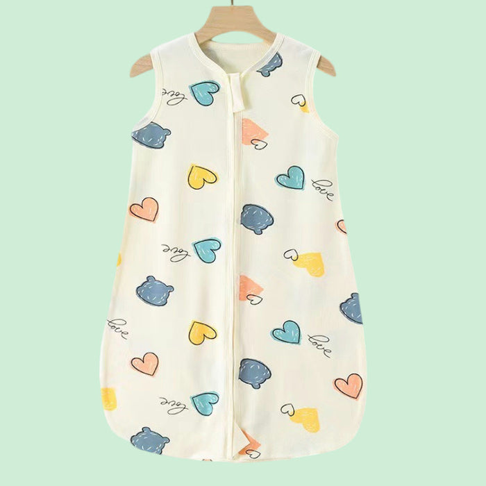Saco de Dormir Bebé Sin Mangas TOG 0.5 Algodón Blanco con Corazones 66cm